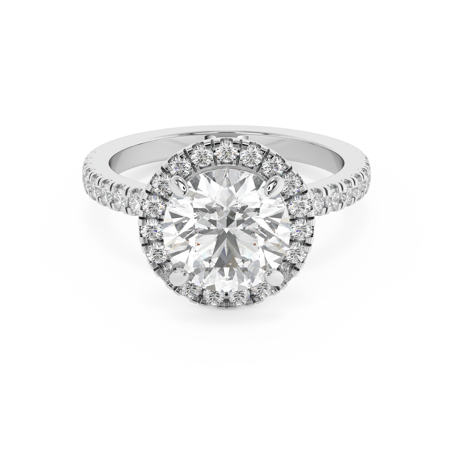Emerald Solitaire Lab Grown Diamond Engagement Ring