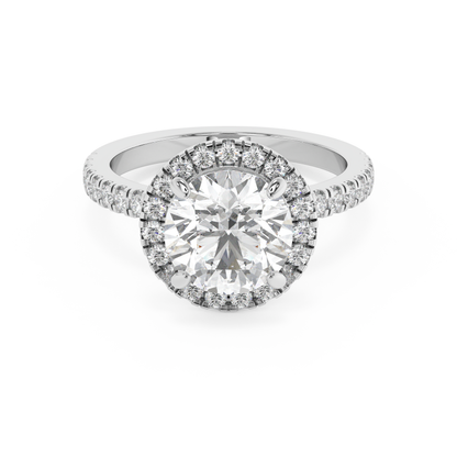 Emerald Solitaire Lab Grown Diamond Engagement Ring