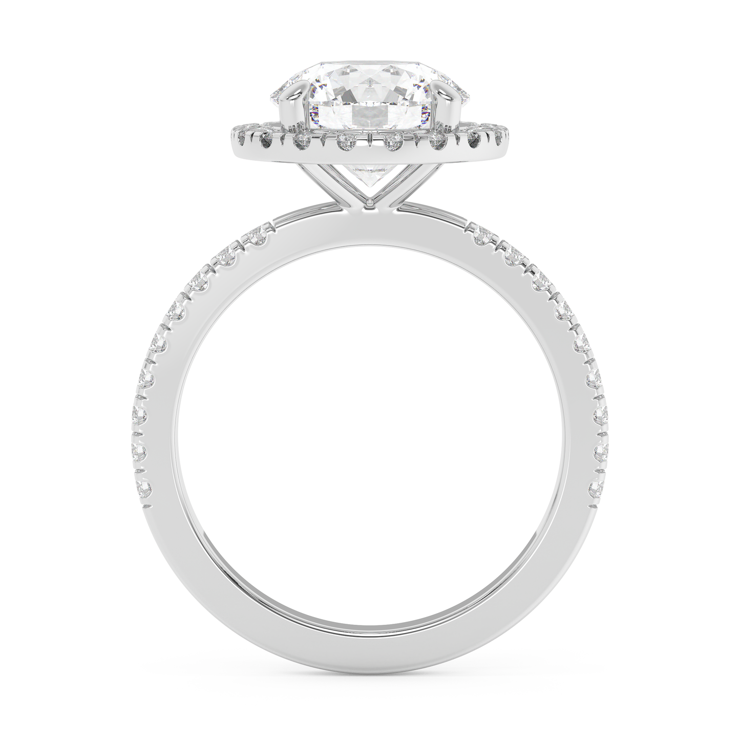 Emerald Solitaire Lab Grown Diamond Engagement Ring