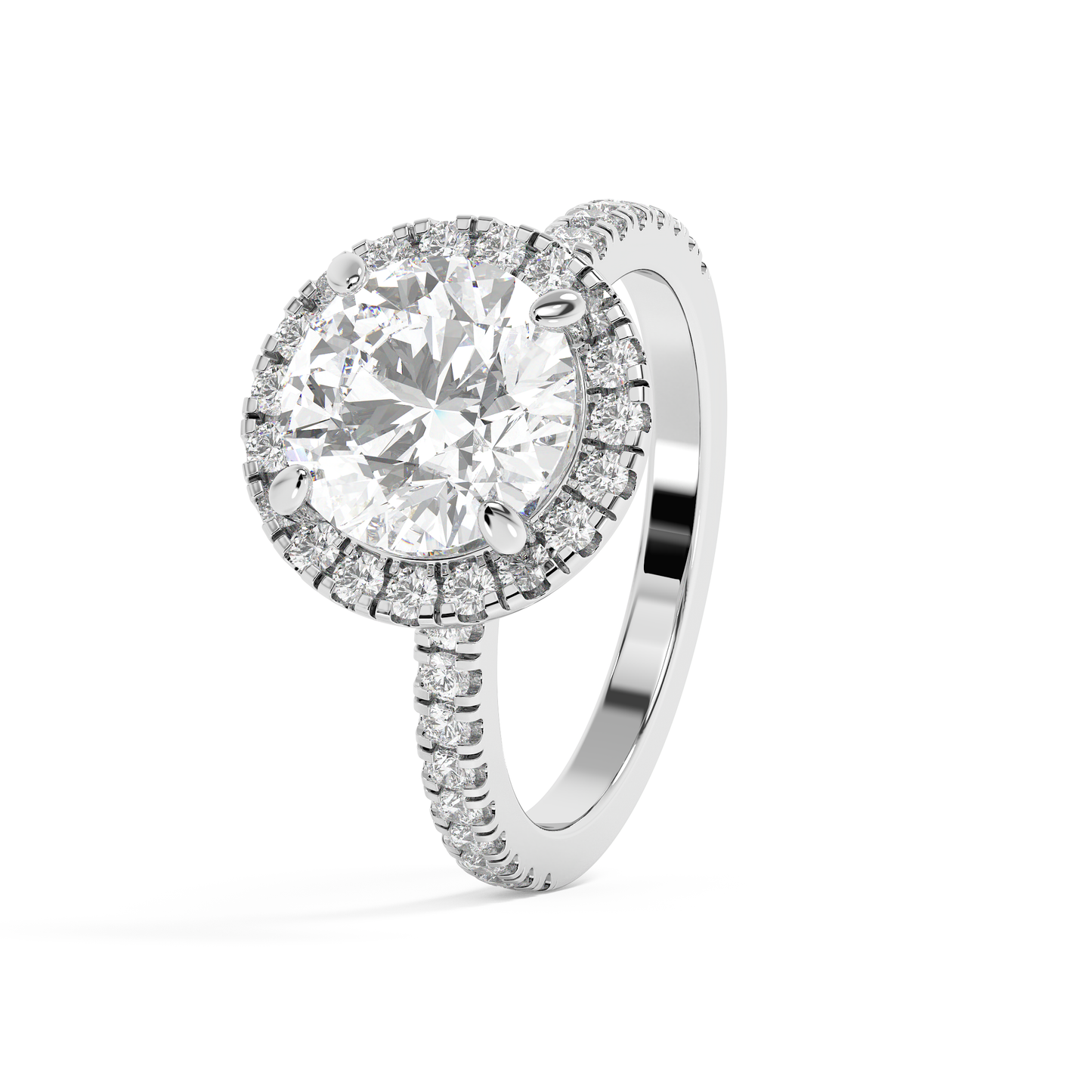Emerald Solitaire Lab Grown Diamond Engagement Ring