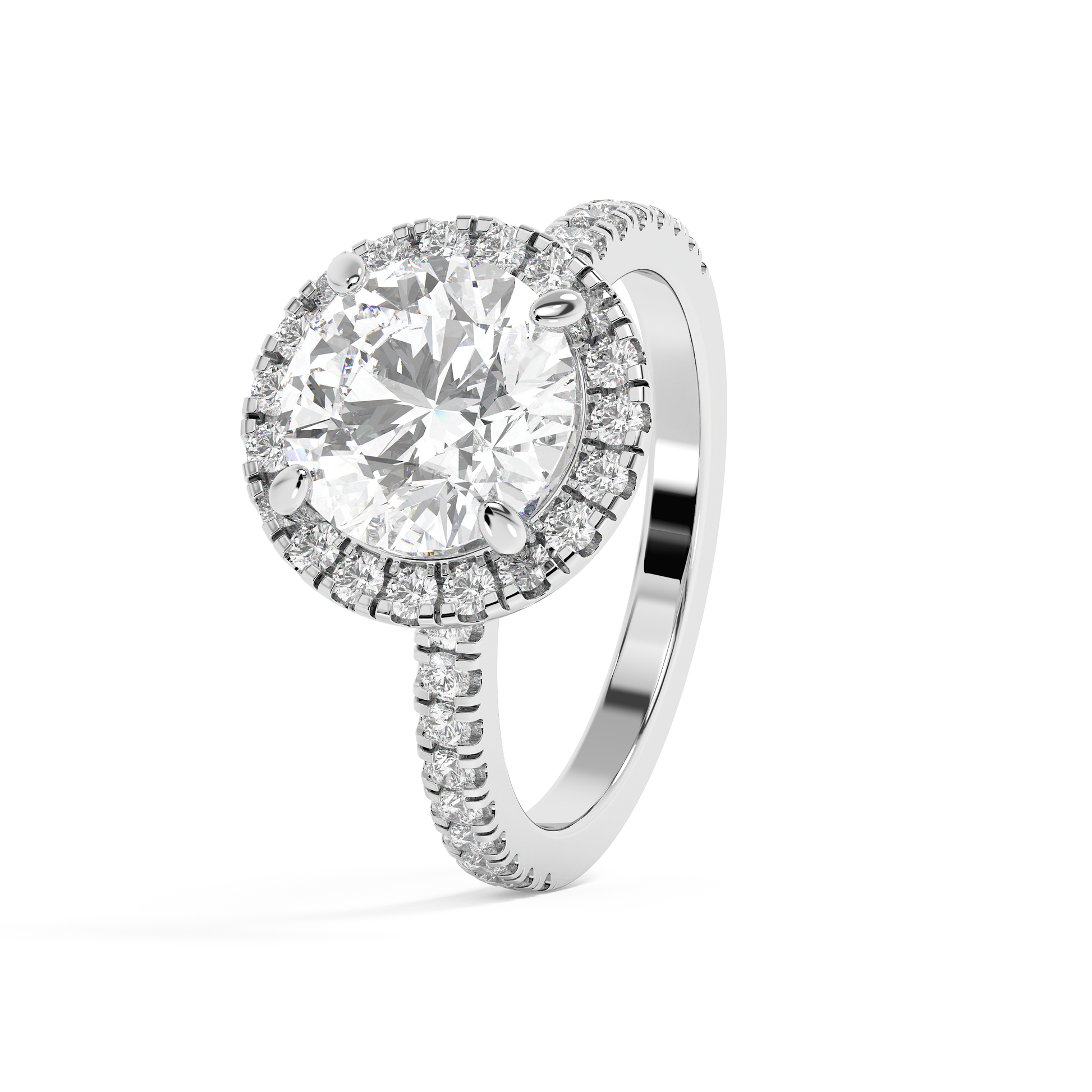 Emerald Solitaire Lab Grown Diamond Engagement Ring
