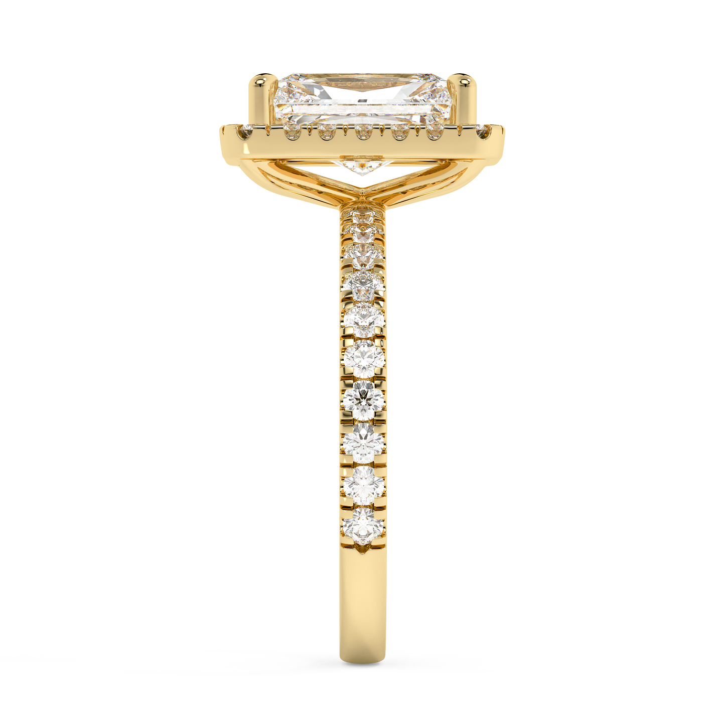 Emerald Solitaire Lab Grown Diamond Engagement Ring