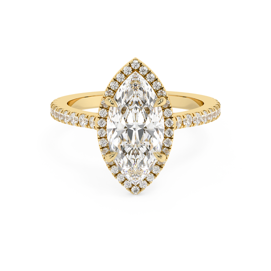 Emerald Solitaire Lab Grown Diamond Engagement Ring