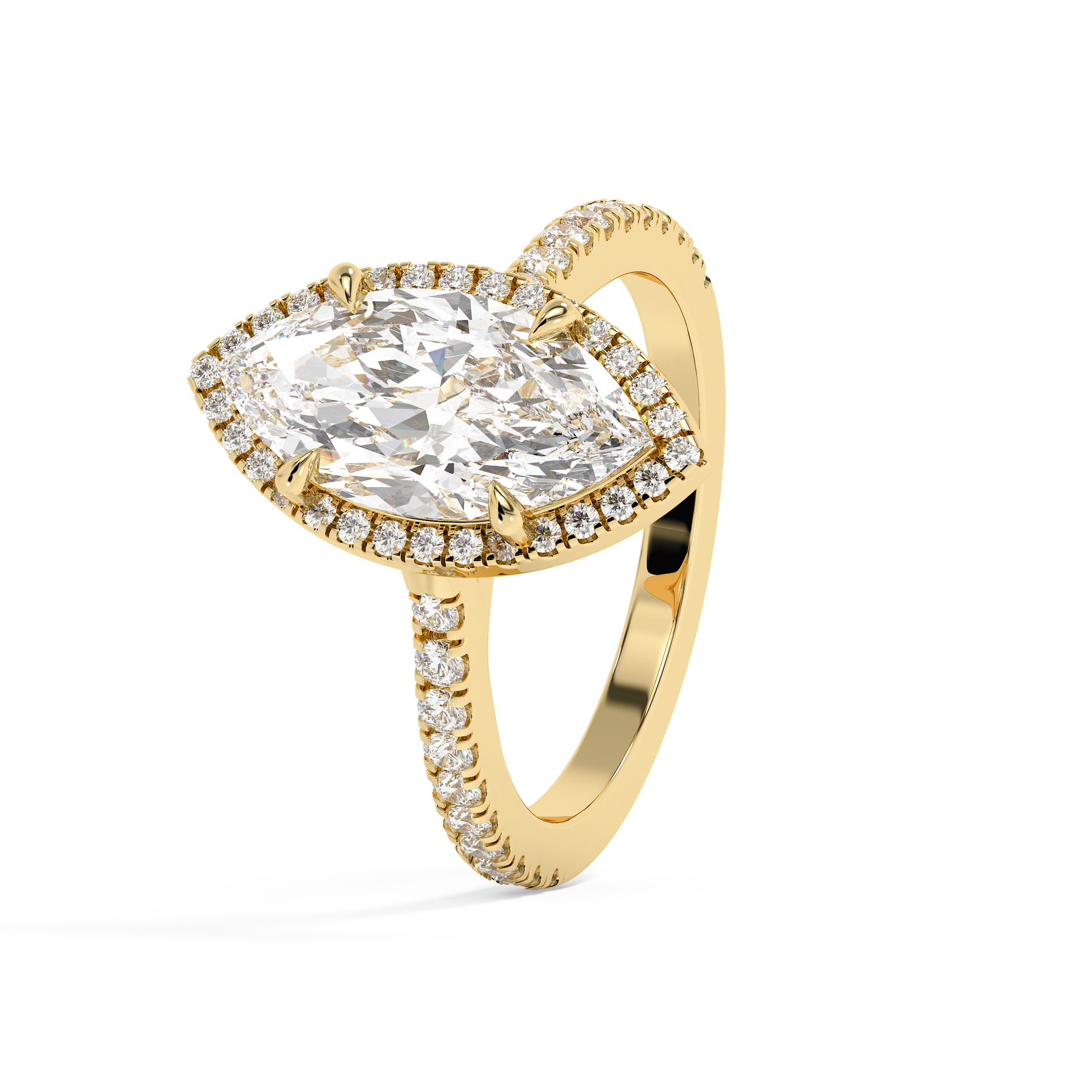 Emerald Solitaire Lab Grown Diamond Engagement Ring