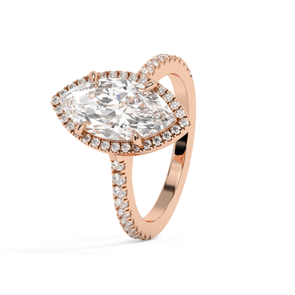 Emerald Solitaire Lab Grown Diamond Engagement Ring