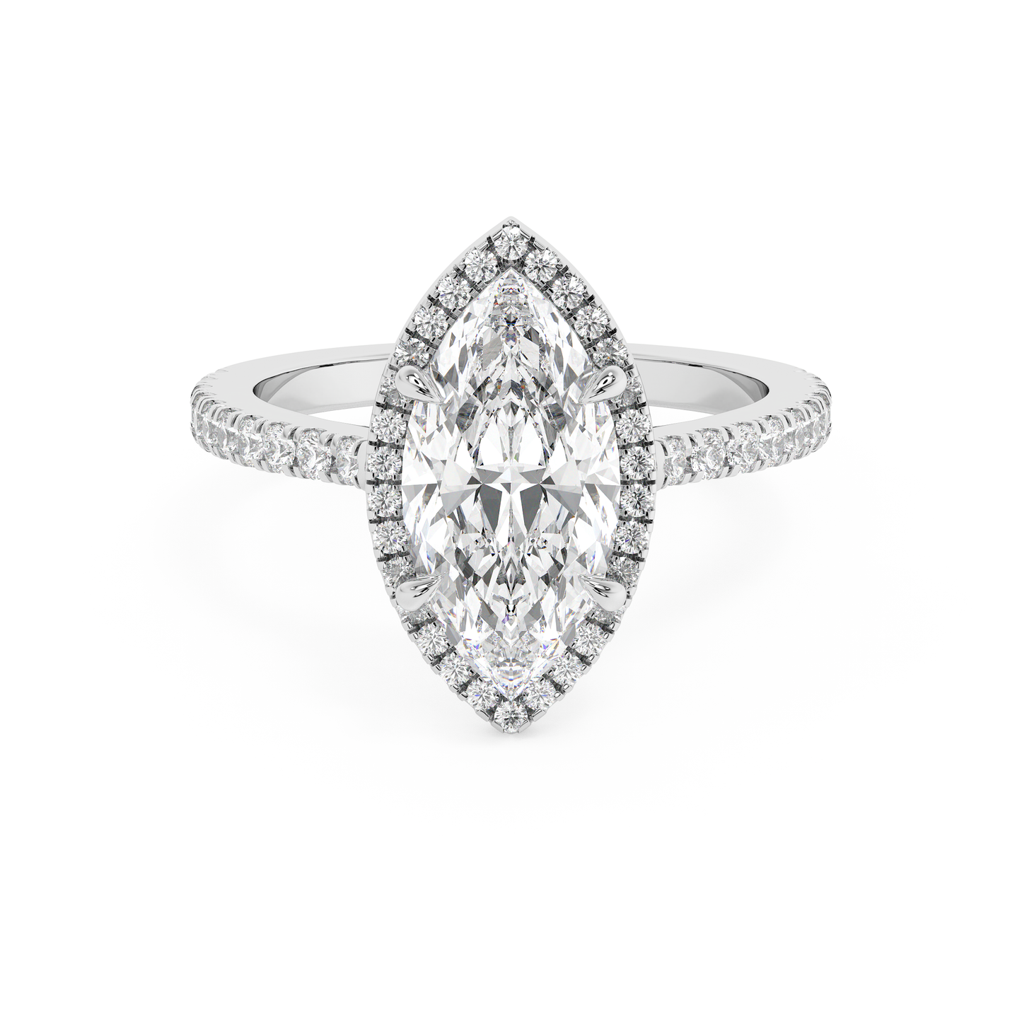 Emerald Solitaire Lab Grown Diamond Engagement Ring