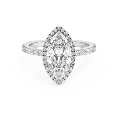 Emerald Solitaire Lab Grown Diamond Engagement Ring