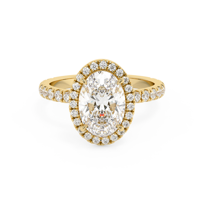 Emerald Solitaire Lab Grown Diamond Engagement Ring