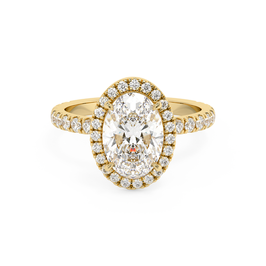 Emerald Solitaire Lab Grown Diamond Engagement Ring