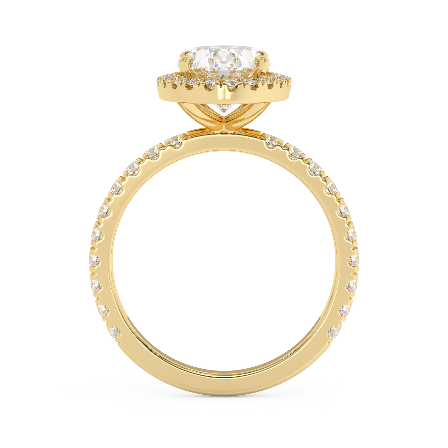 Emerald Solitaire Lab Grown Diamond Engagement Ring
