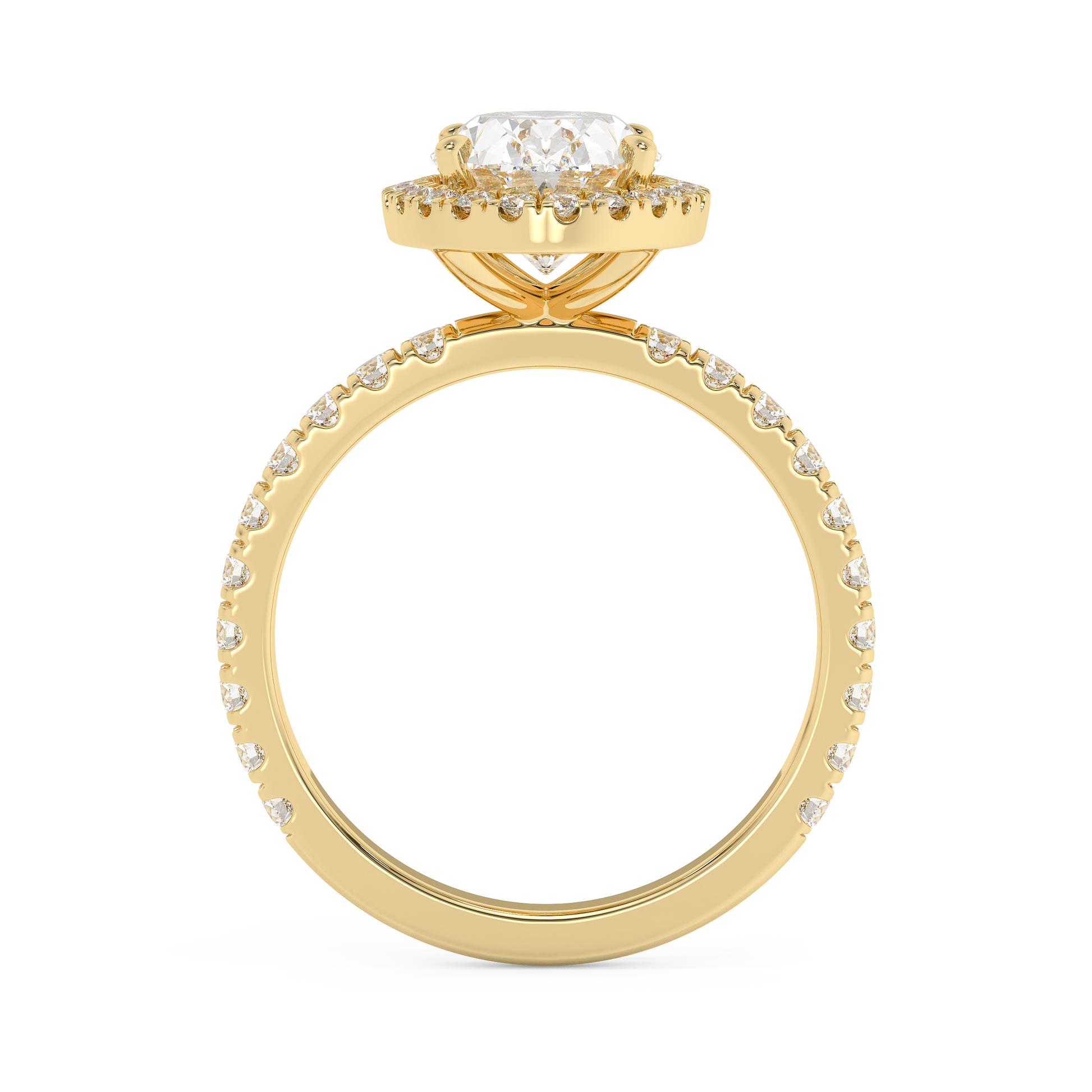 Emerald Solitaire Lab Grown Diamond Engagement Ring