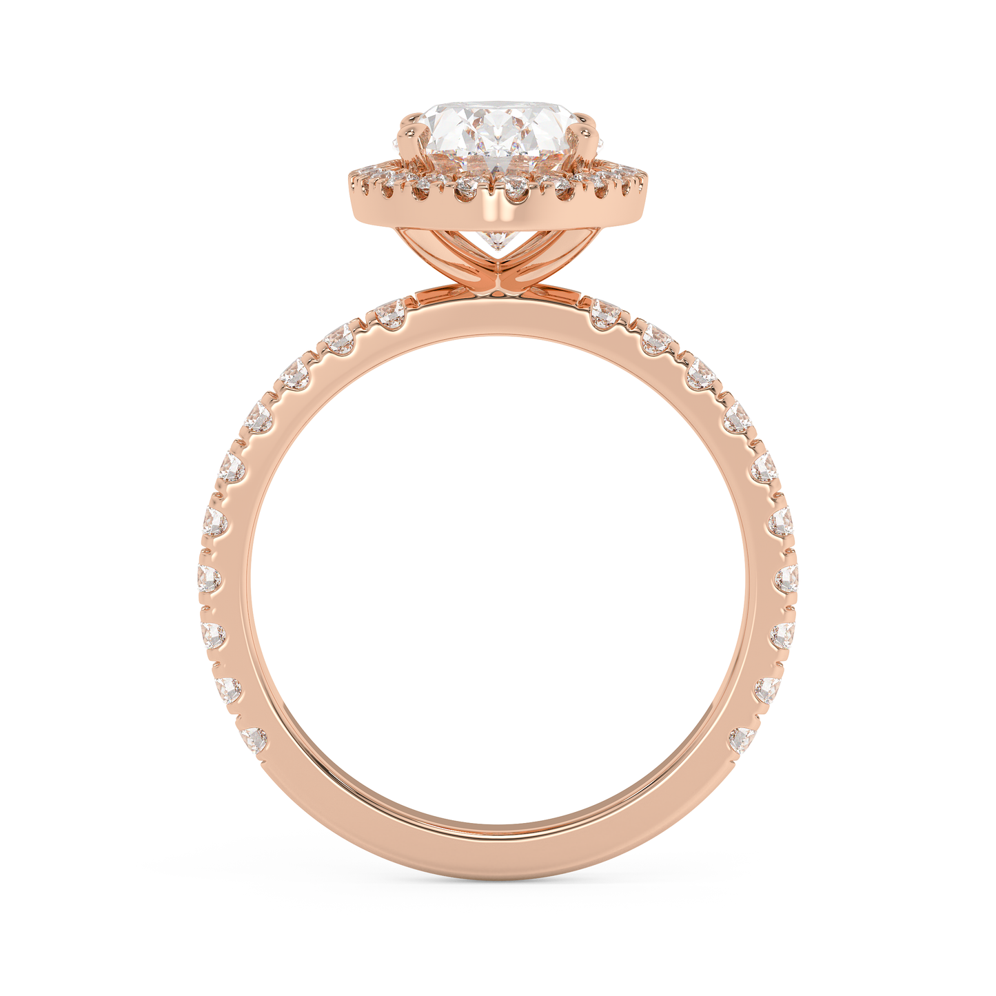 Emerald Solitaire Lab Grown Diamond Engagement Ring
