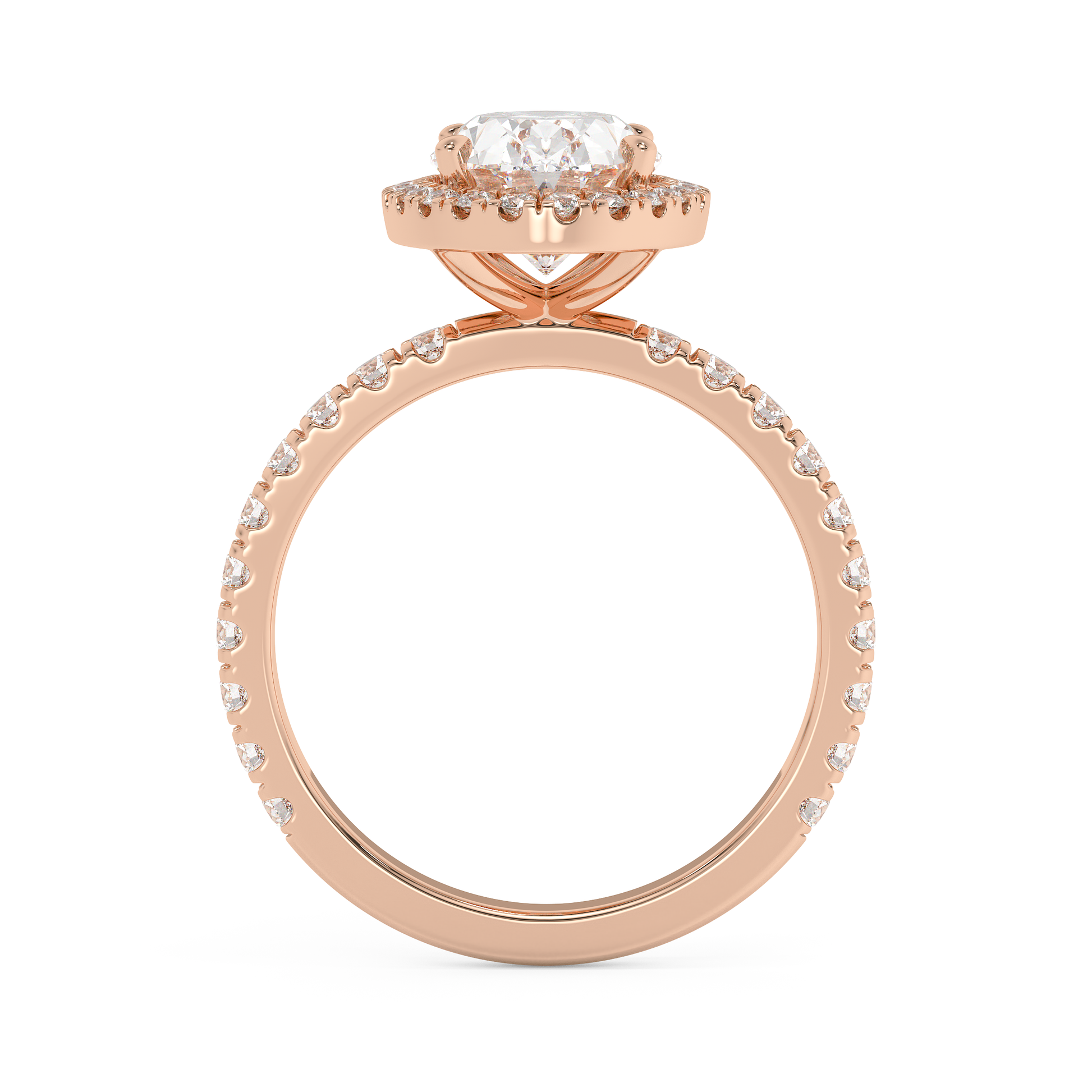 Emerald Solitaire Lab Grown Diamond Engagement Ring