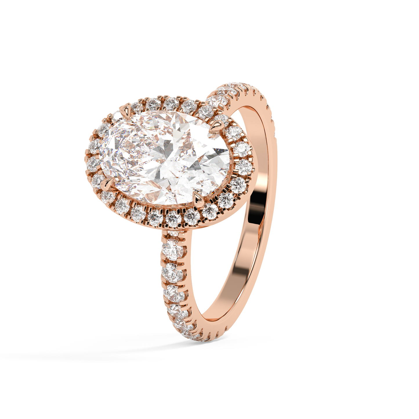 Emerald Solitaire Lab Grown Diamond Engagement Ring