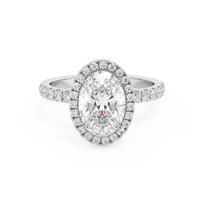 Emerald Solitaire Lab Grown Diamond Engagement Ring