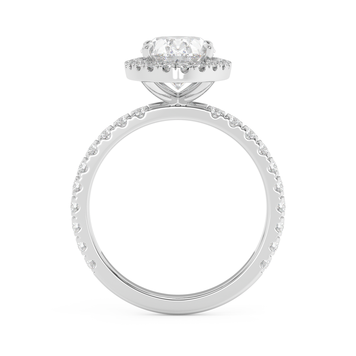 Emerald Solitaire Lab Grown Diamond Engagement Ring