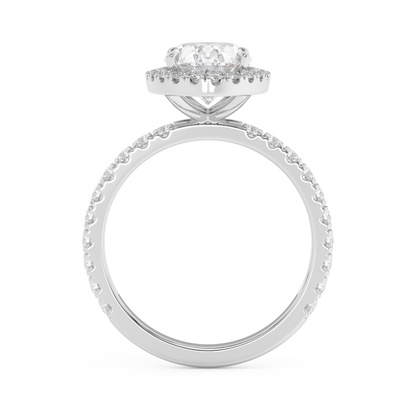 Emerald Solitaire Lab Grown Diamond Engagement Ring