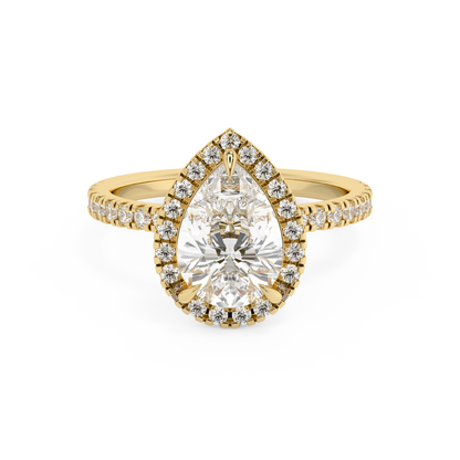 Emerald Solitaire Lab Grown Diamond Engagement Ring