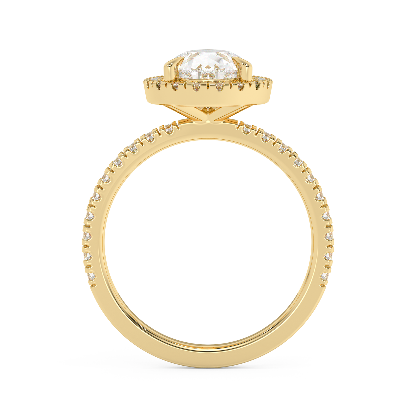 Emerald Solitaire Lab Grown Diamond Engagement Ring