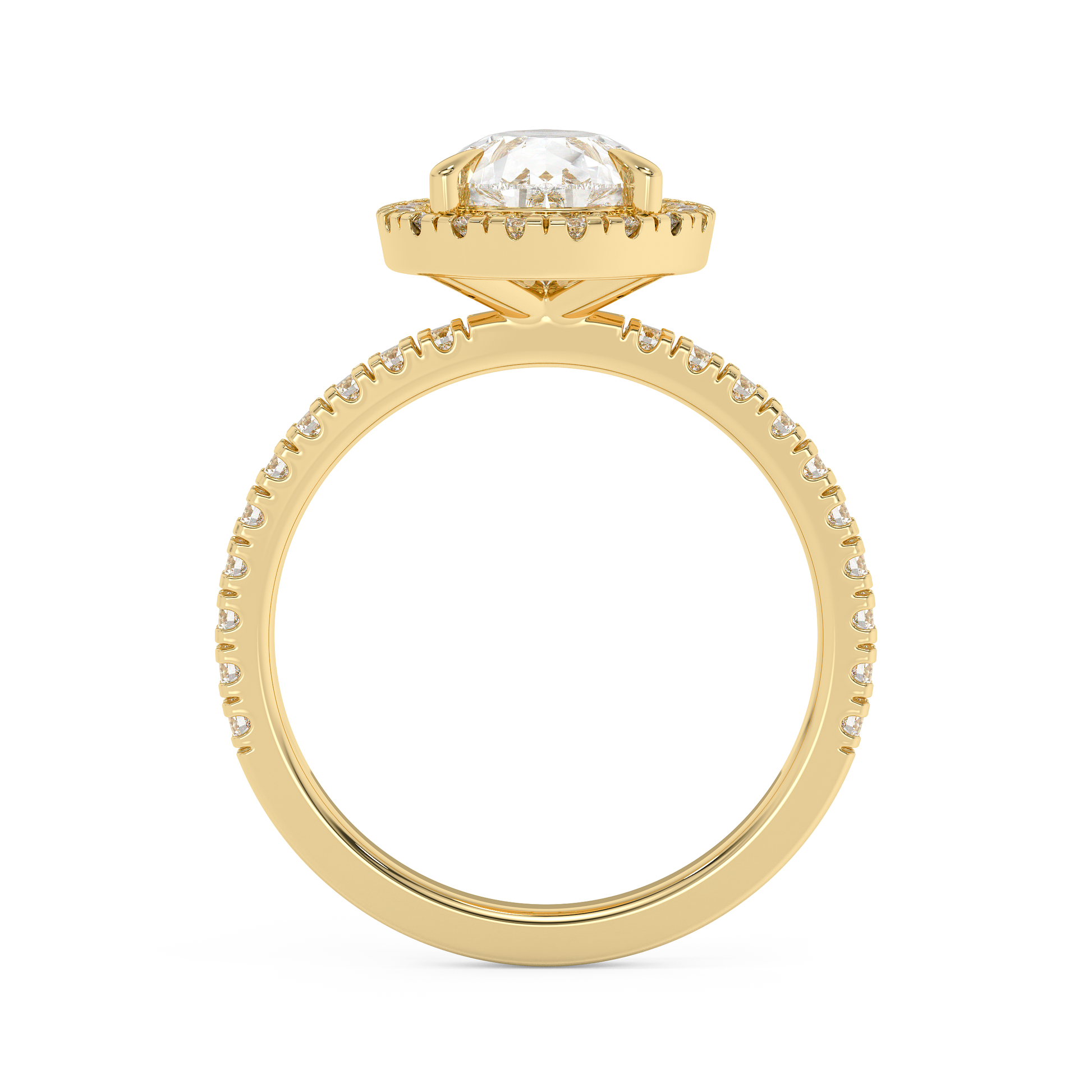Emerald Solitaire Lab Grown Diamond Engagement Ring