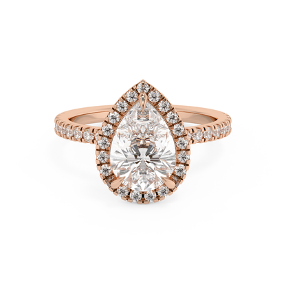 Emerald Solitaire Lab Grown Diamond Engagement Ring