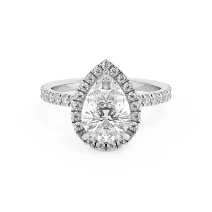 Emerald Solitaire Lab Grown Diamond Engagement Ring