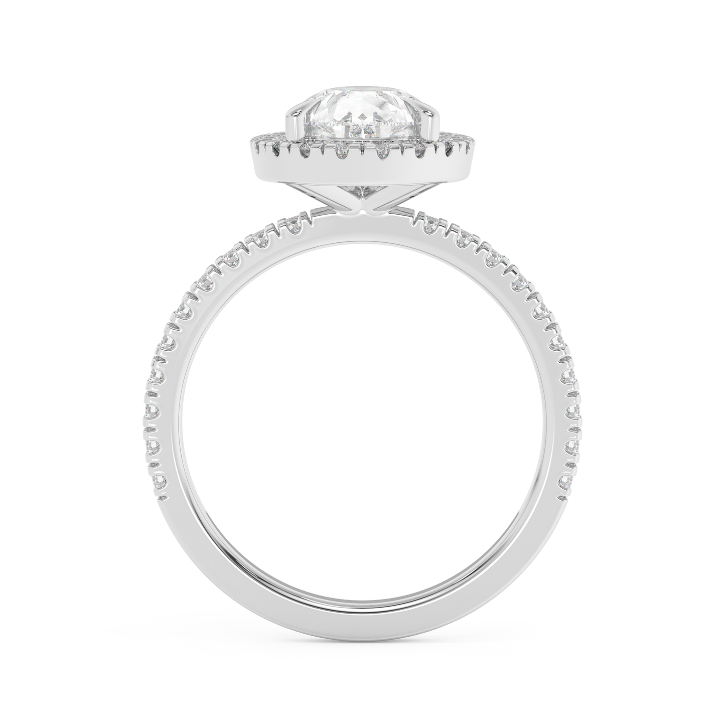 Emerald Solitaire Lab Grown Diamond Engagement Ring