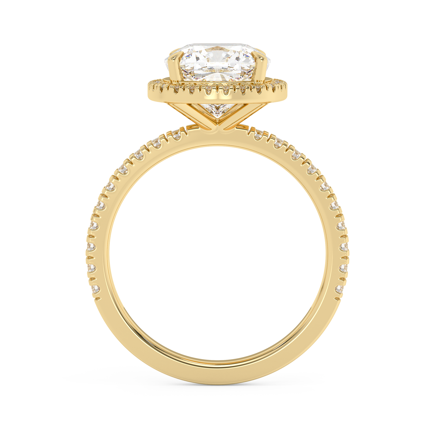 Emerald Solitaire Lab Grown Diamond Engagement Ring