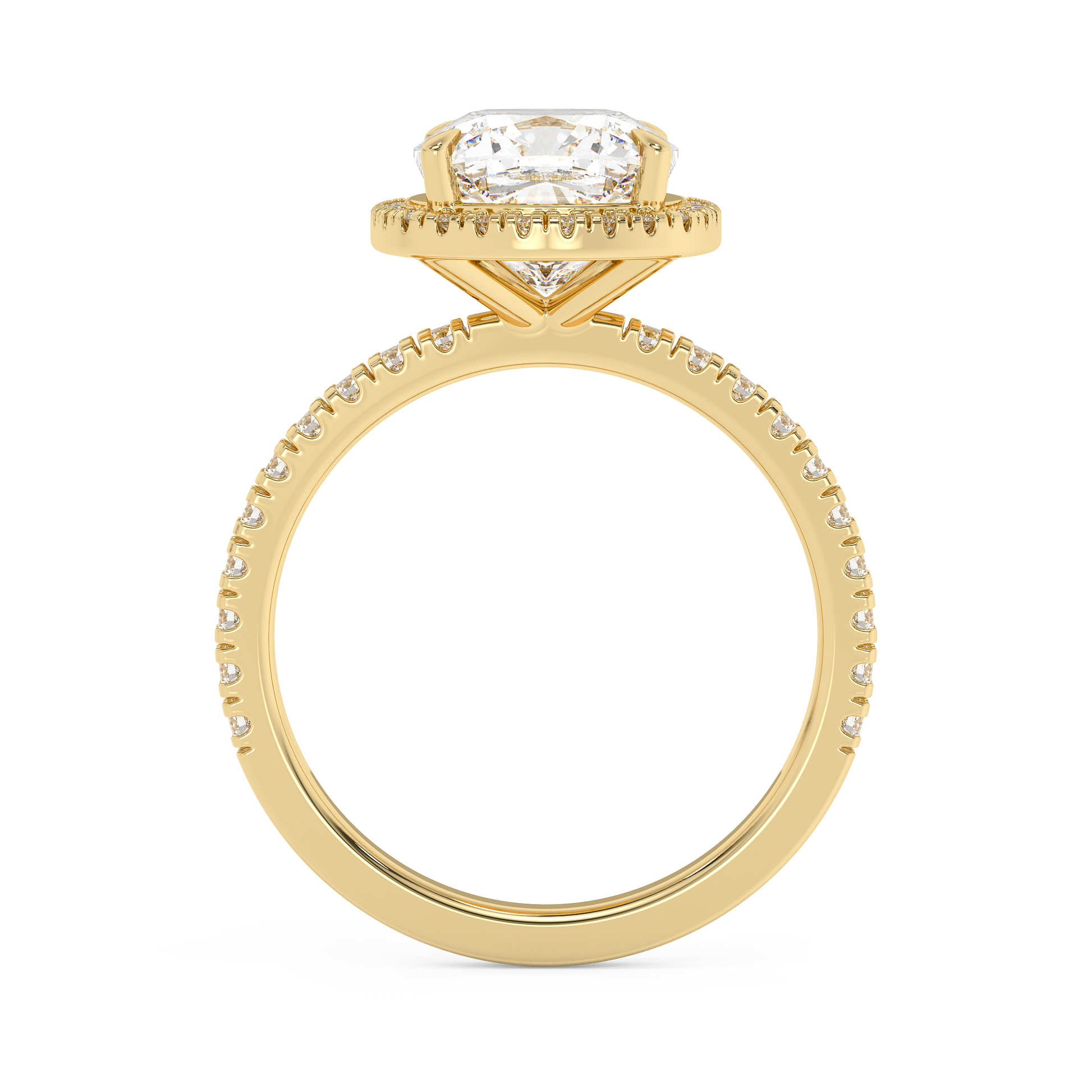 Emerald Solitaire Lab Grown Diamond Engagement Ring