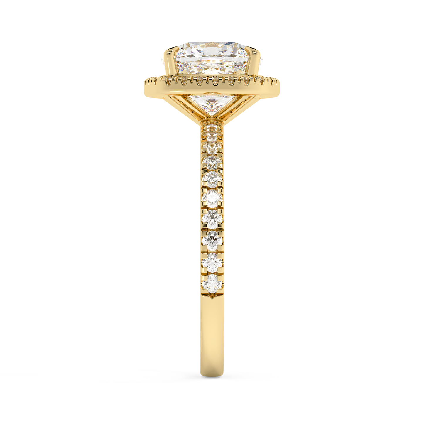 Emerald Solitaire Lab Grown Diamond Engagement Ring