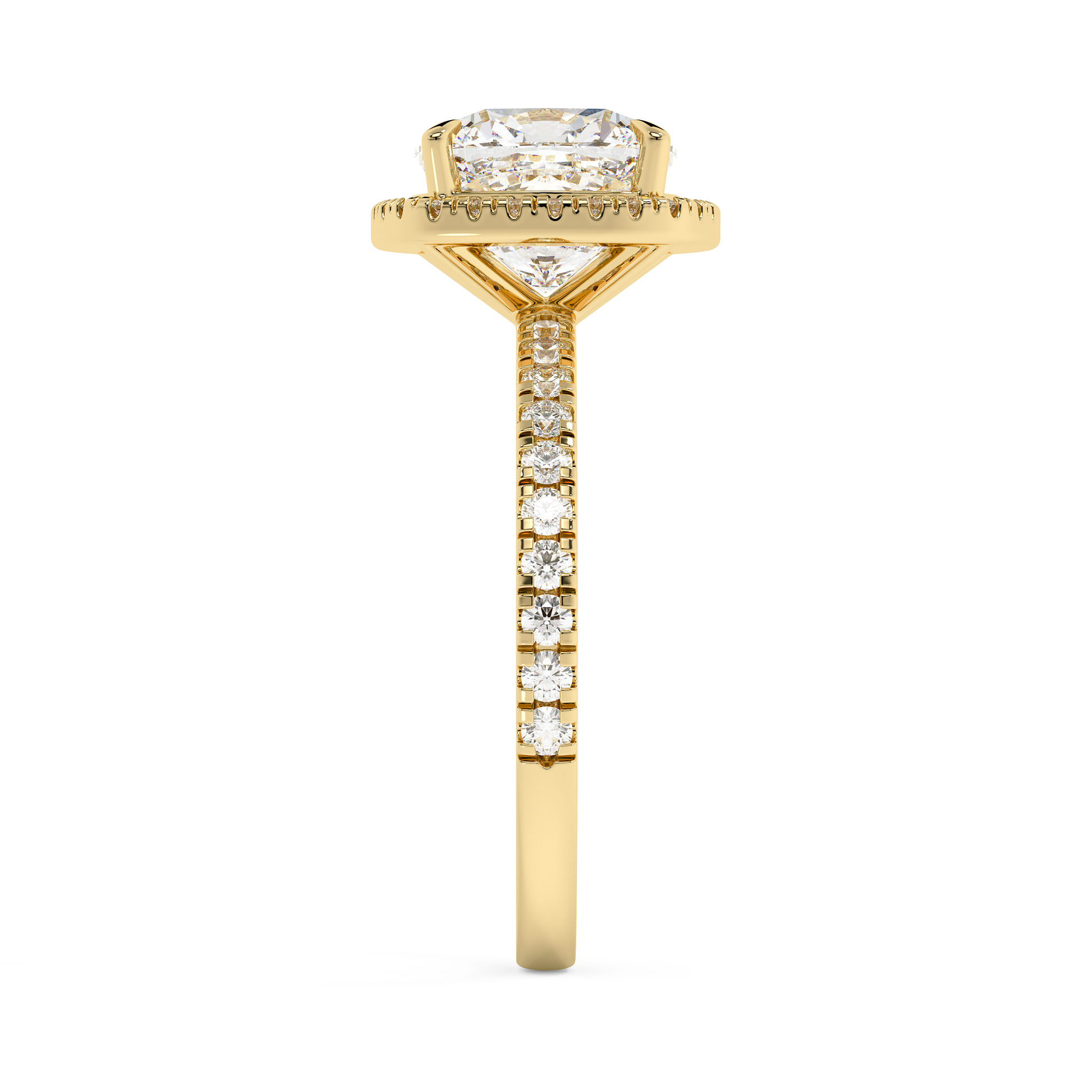 Emerald Solitaire Lab Grown Diamond Engagement Ring