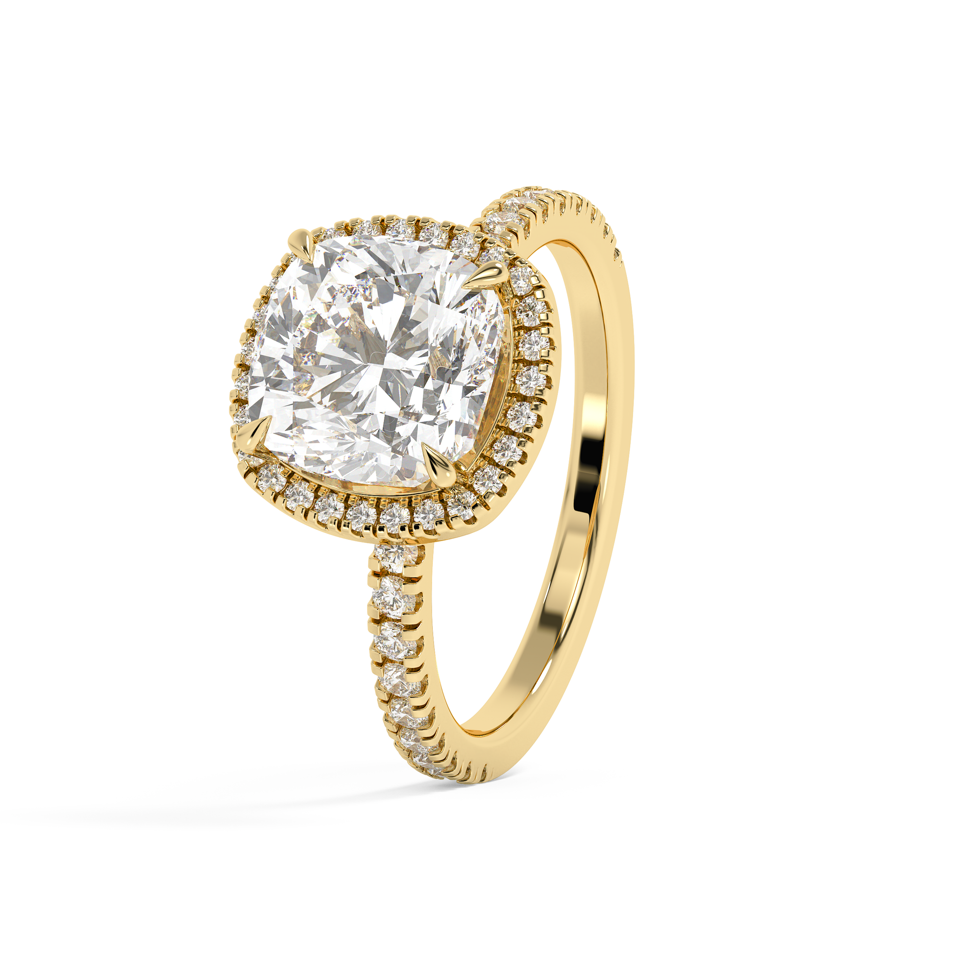 Emerald Solitaire Lab Grown Diamond Engagement Ring