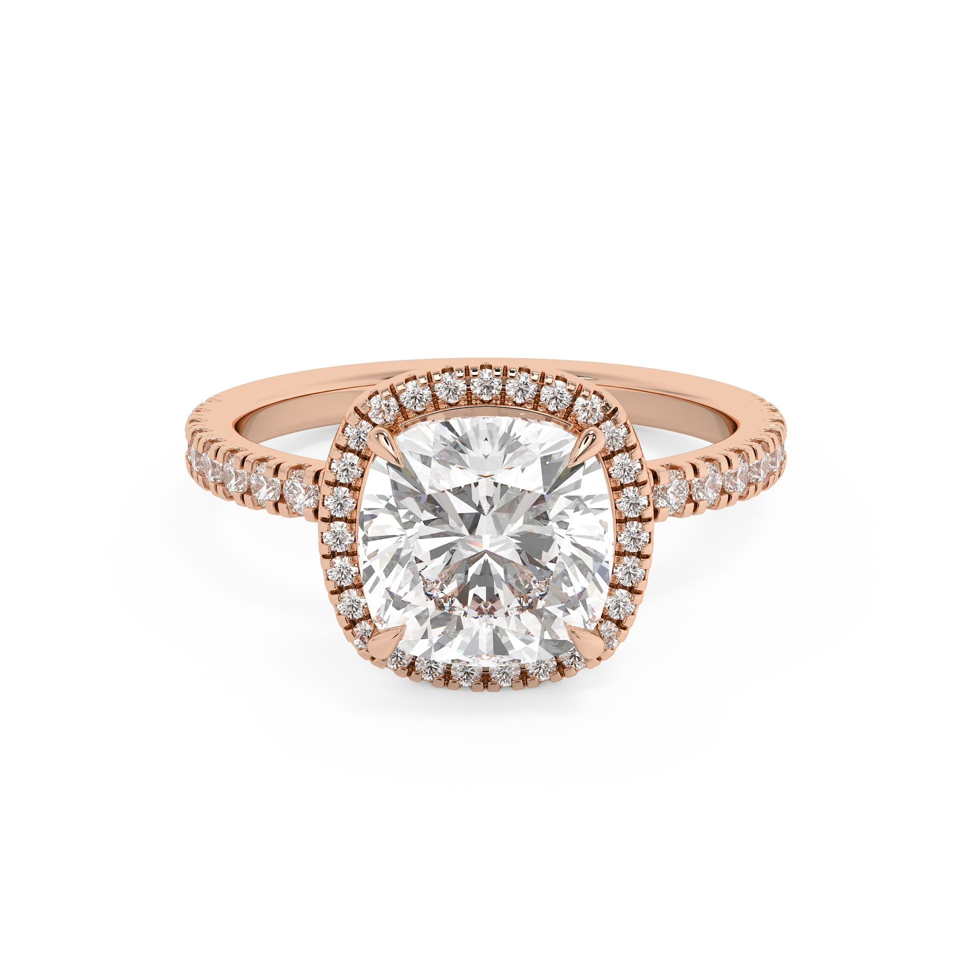 Emerald Solitaire Lab Grown Diamond Engagement Ring