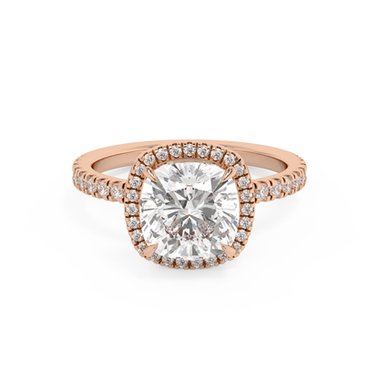 Emerald Solitaire Lab Grown Diamond Engagement Ring