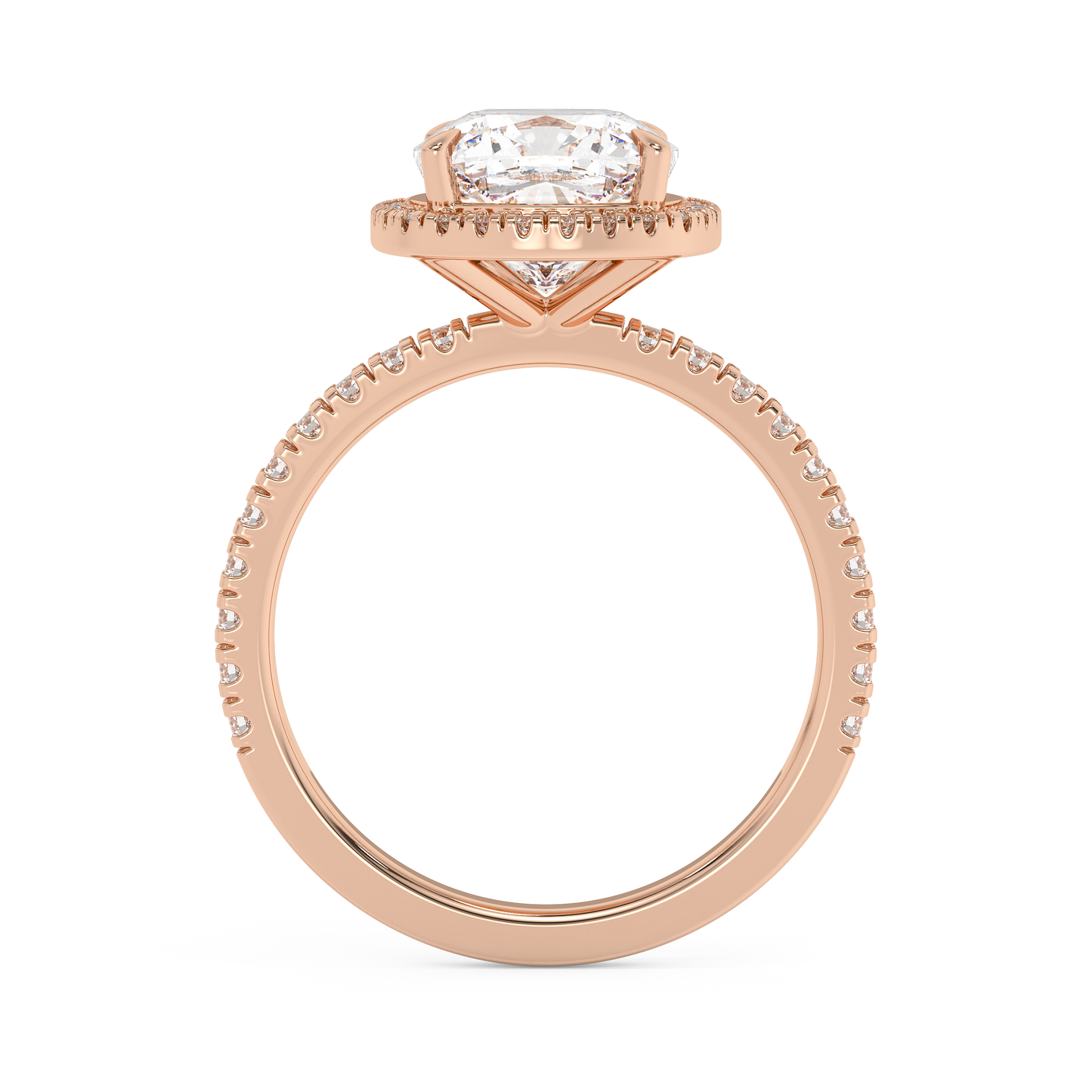 Emerald Solitaire Lab Grown Diamond Engagement Ring