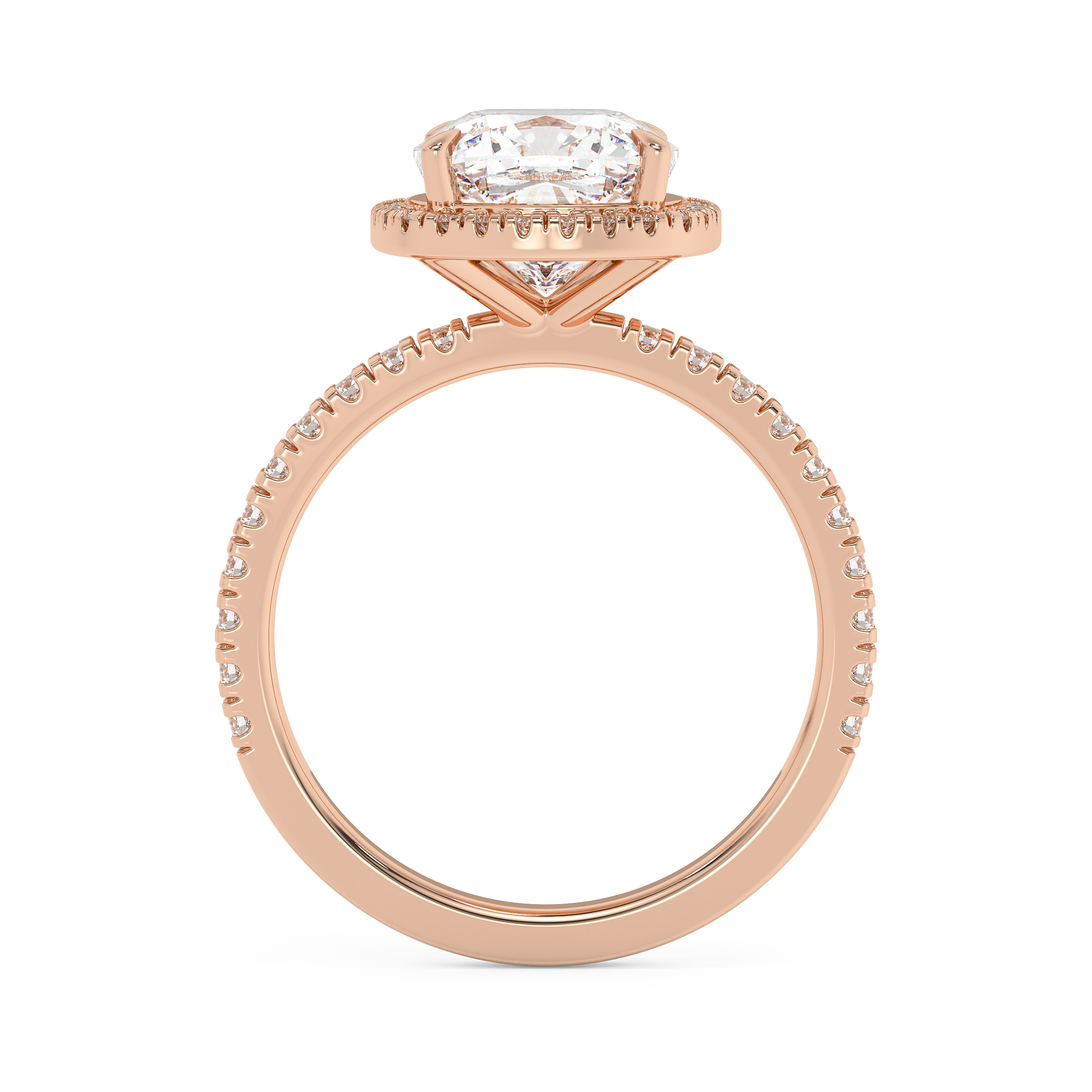 Emerald Solitaire Lab Grown Diamond Engagement Ring