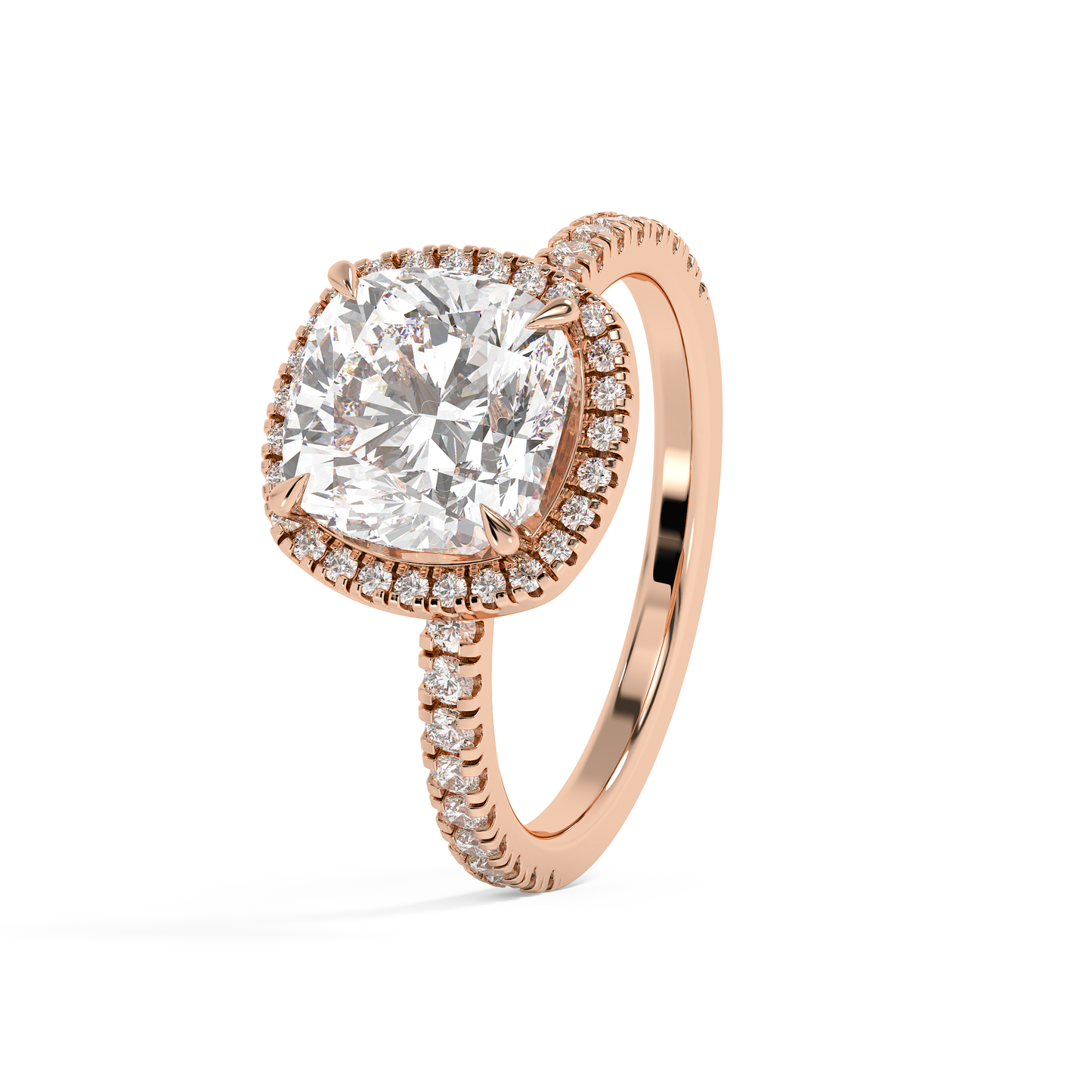 Emerald Solitaire Lab Grown Diamond Engagement Ring