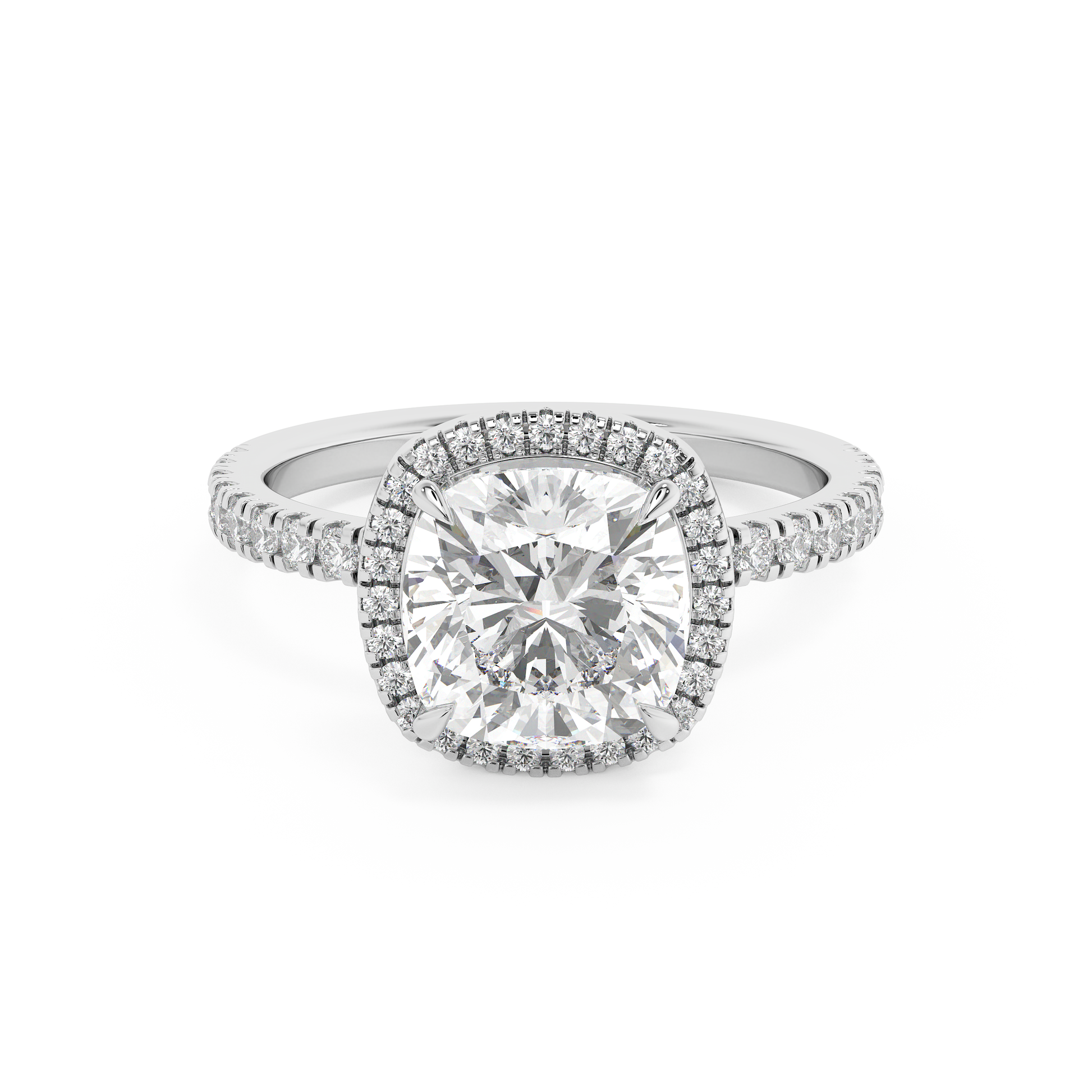 Emerald Solitaire Lab Grown Diamond Engagement Ring