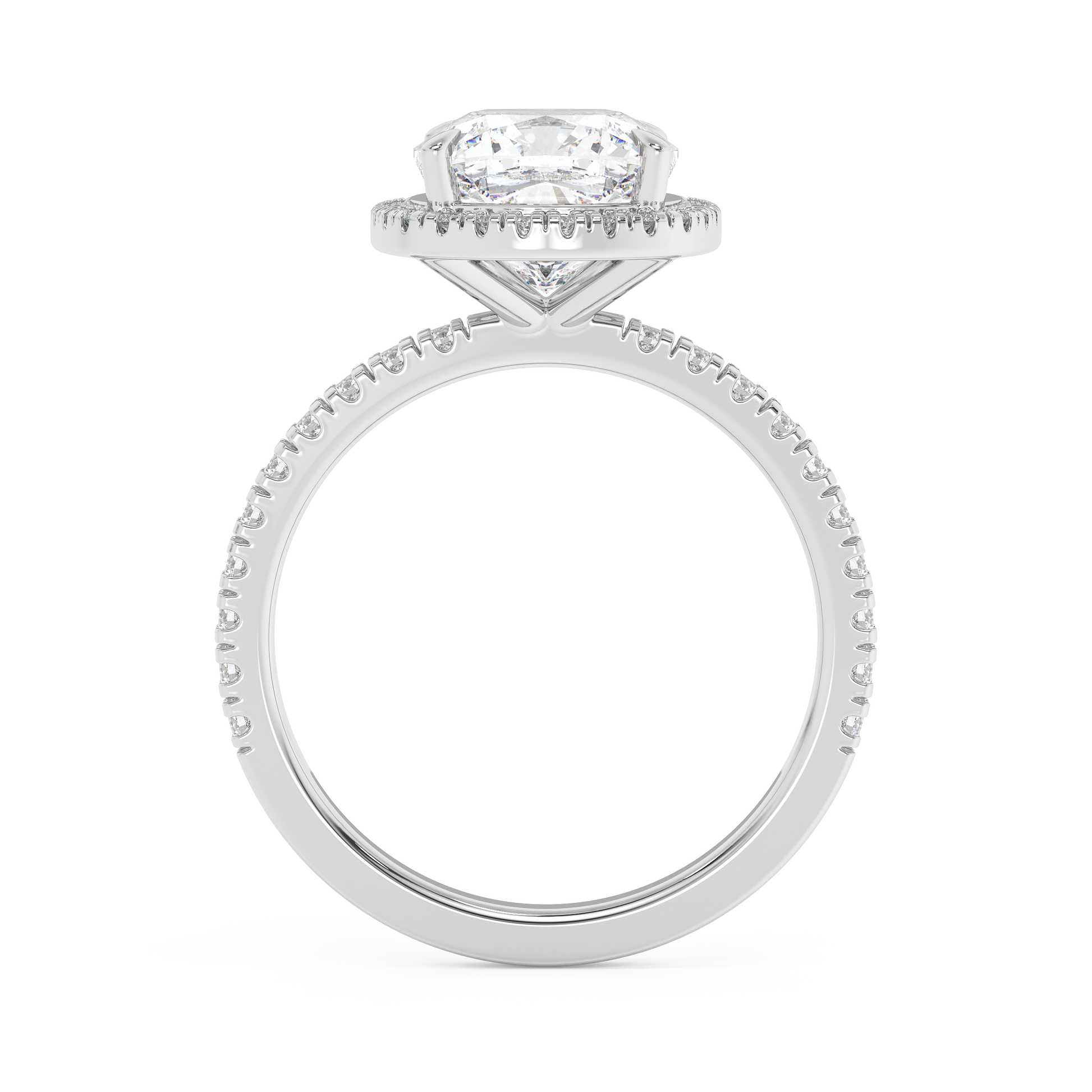 Emerald Solitaire Lab Grown Diamond Engagement Ring