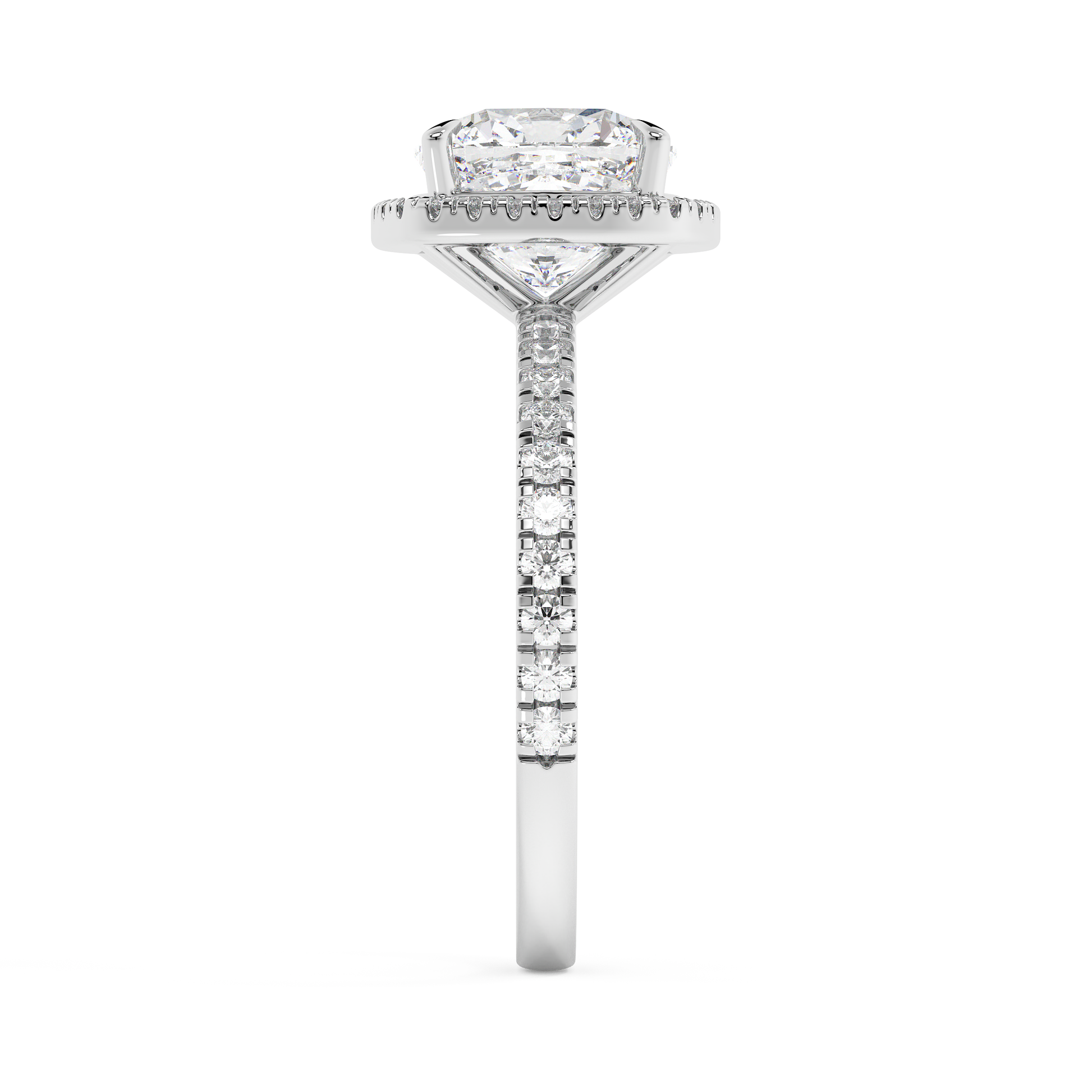 Emerald Solitaire Lab Grown Diamond Engagement Ring