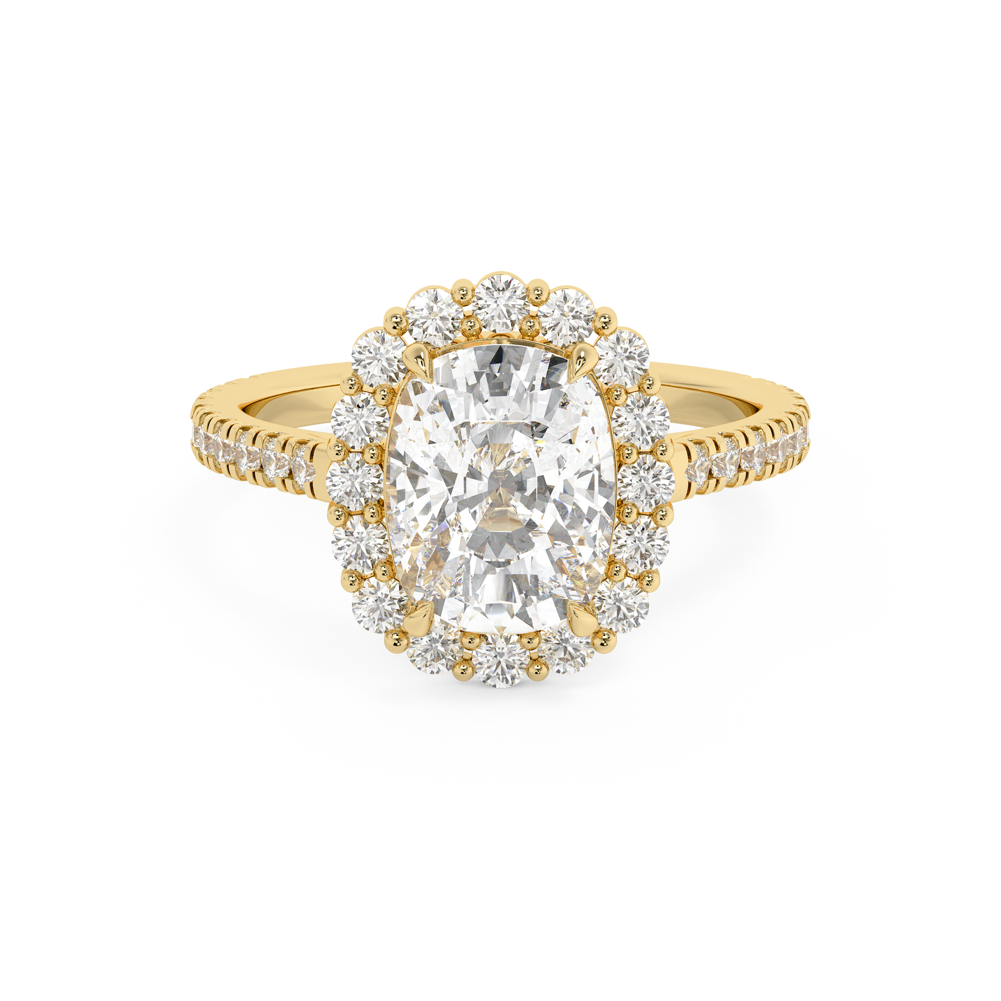 Emerald Solitaire Lab Grown Diamond Engagement Ring