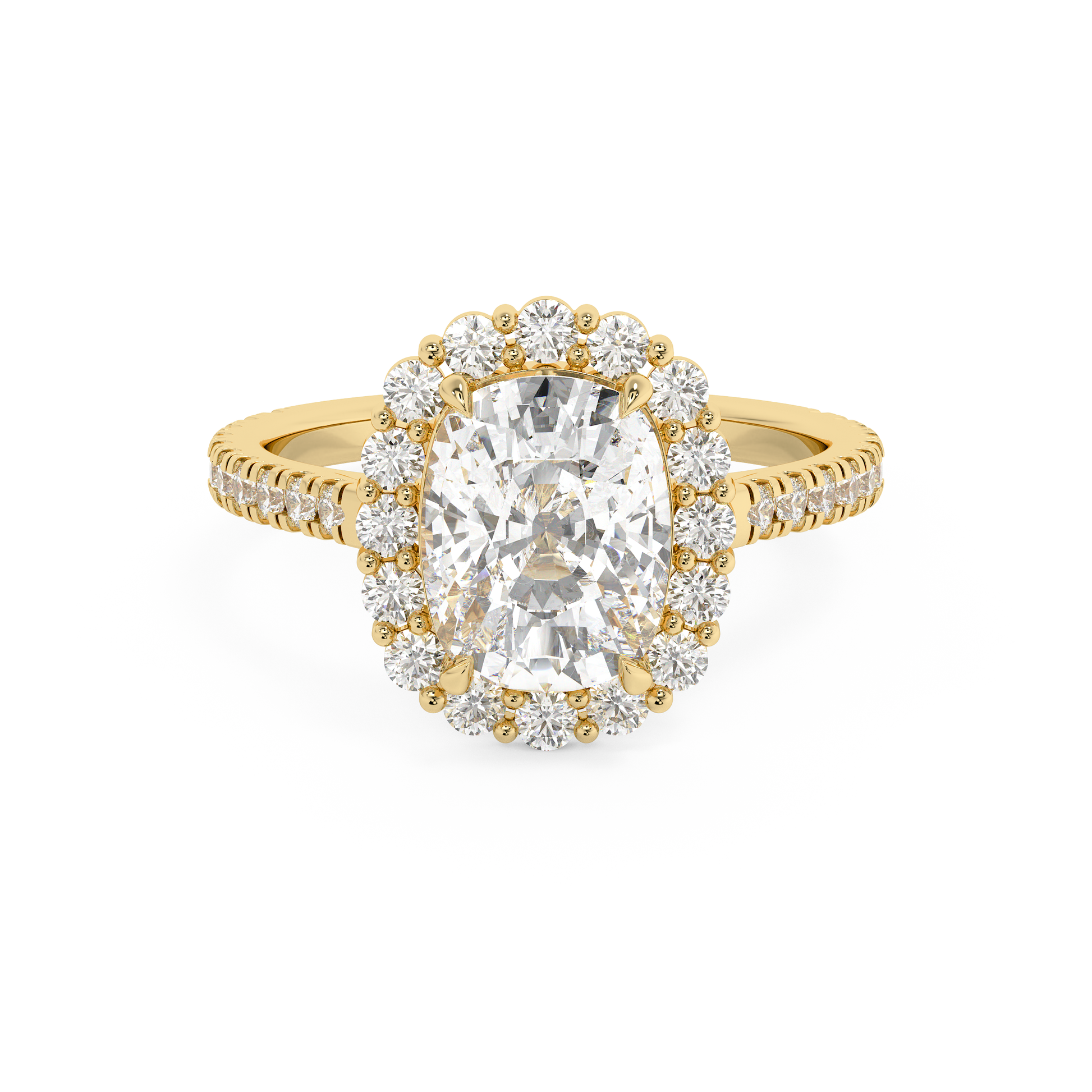 Emerald Solitaire Lab Grown Diamond Engagement Ring