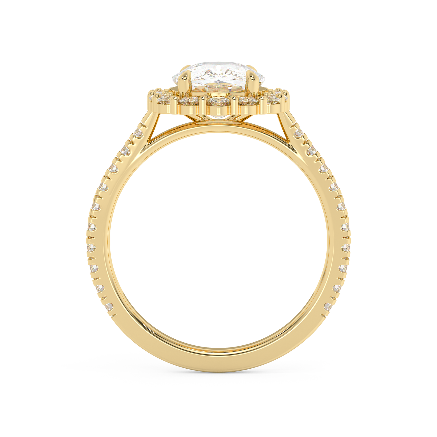 Emerald Solitaire Lab Grown Diamond Engagement Ring