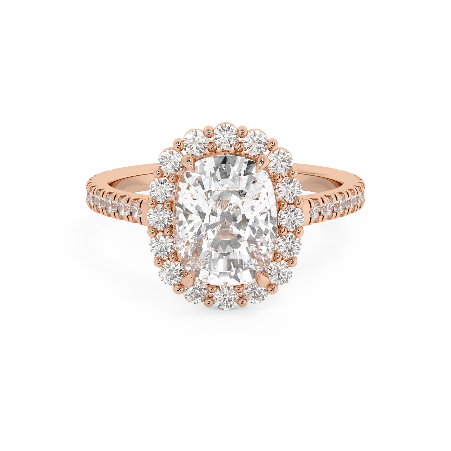 Emerald Solitaire Lab Grown Diamond Engagement Ring