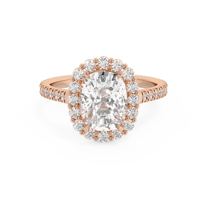 Emerald Solitaire Lab Grown Diamond Engagement Ring
