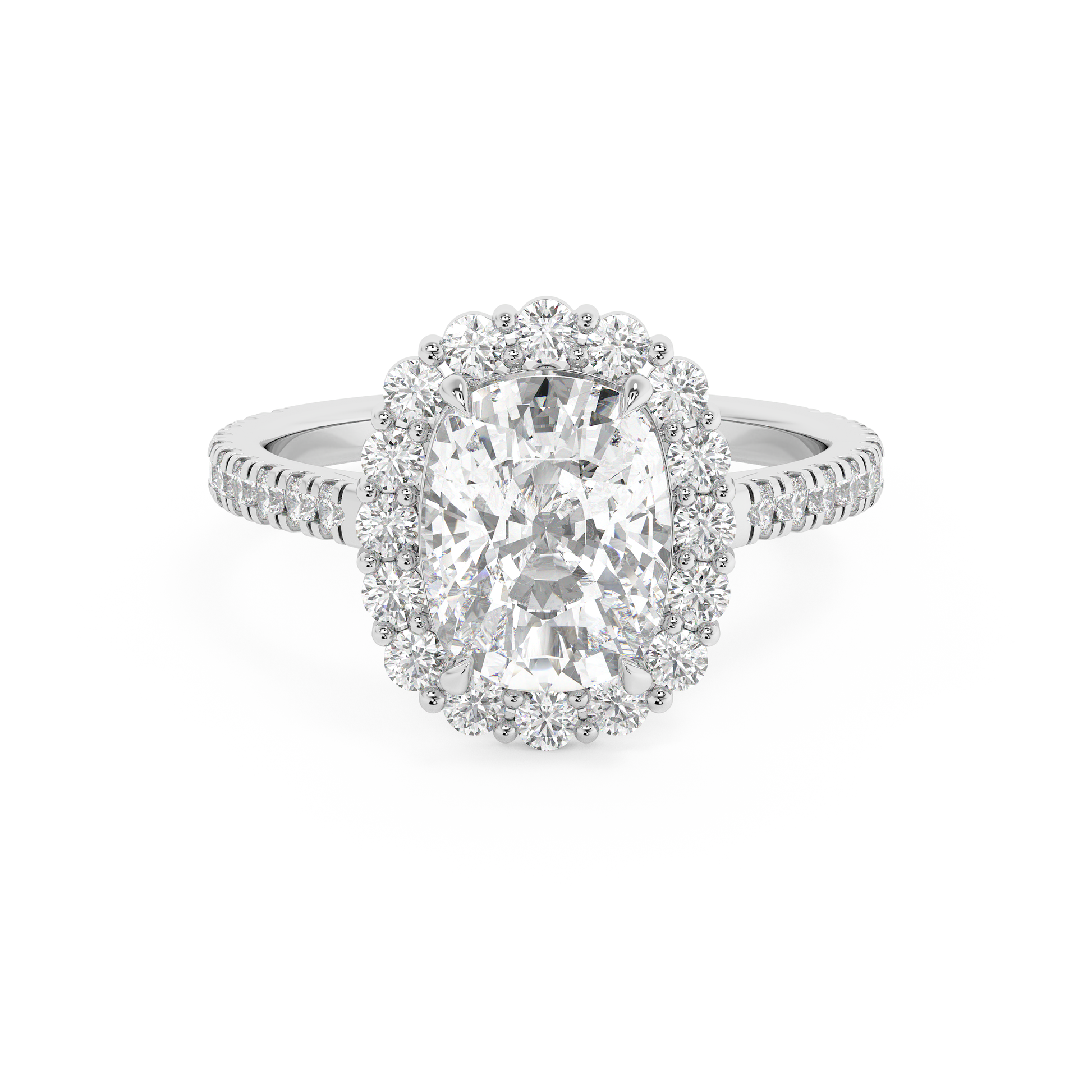Emerald Solitaire Lab Grown Diamond Engagement Ring