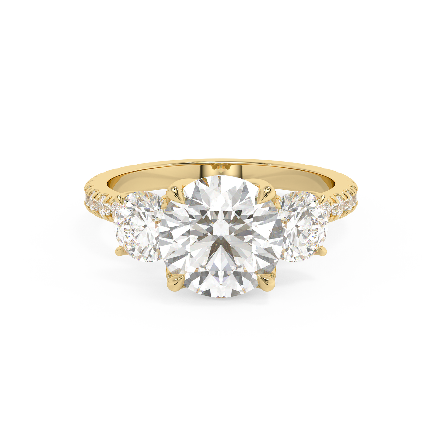 Emerald Solitaire Lab Grown Diamond Engagement Ring