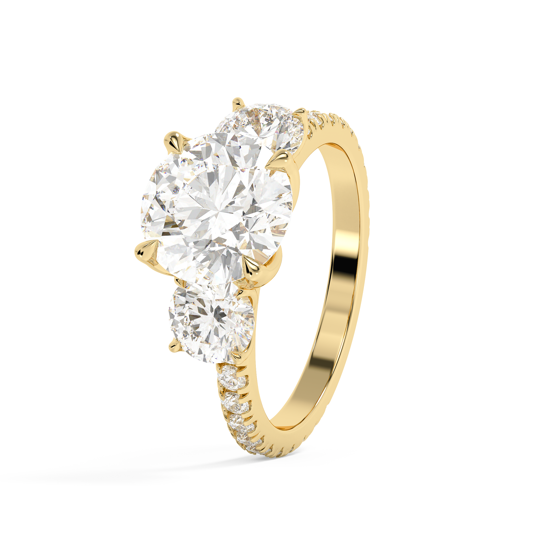 Emerald Solitaire Lab Grown Diamond Engagement Ring