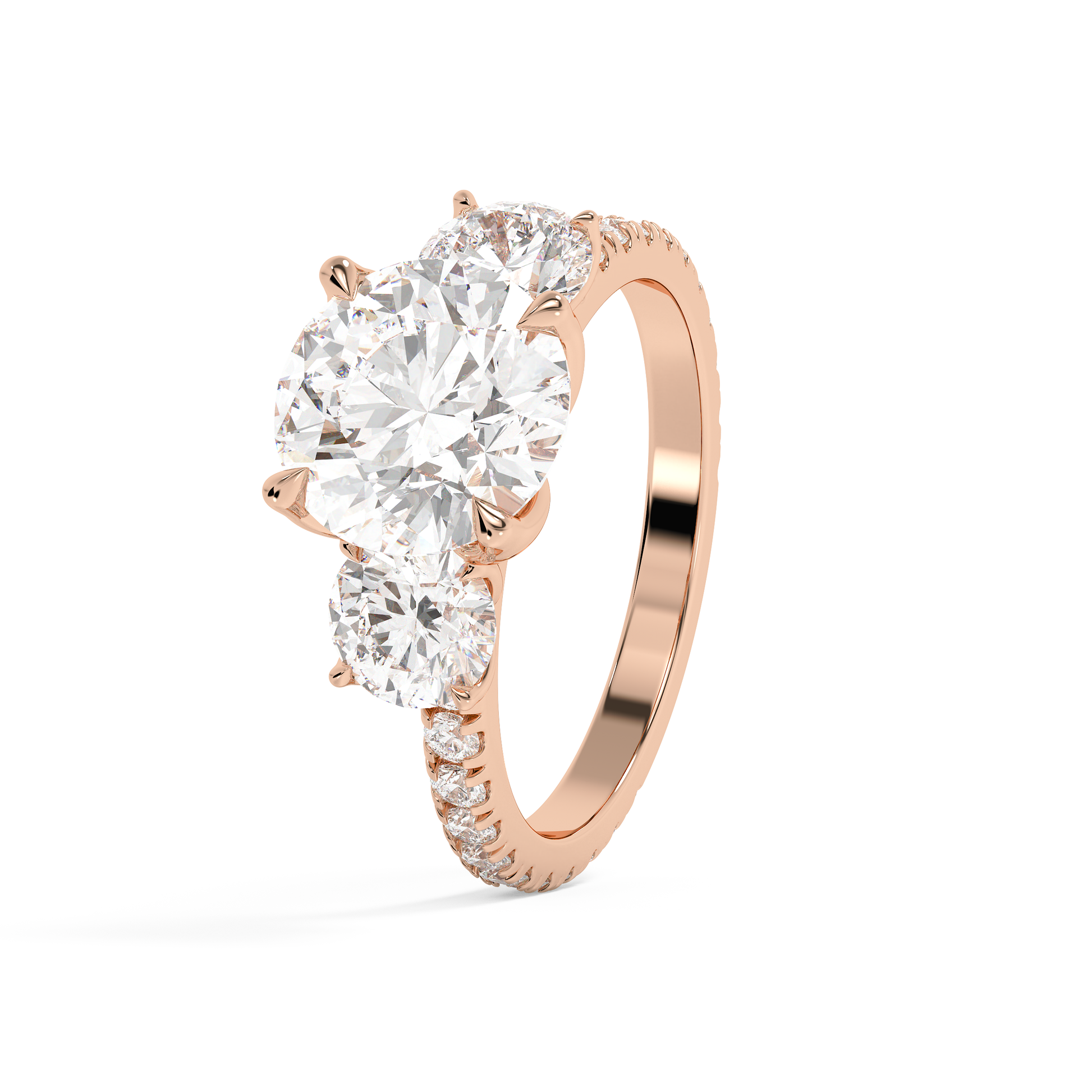 Emerald Solitaire Lab Grown Diamond Engagement Ring