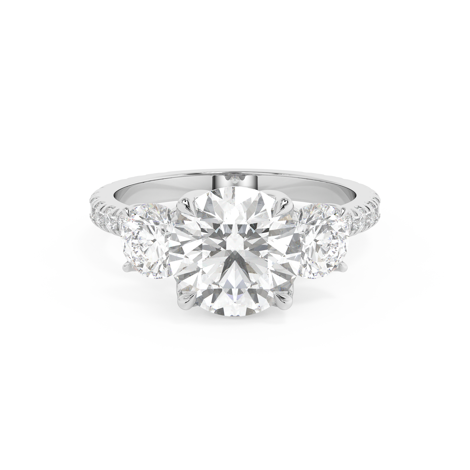 Emerald Solitaire Lab Grown Diamond Engagement Ring